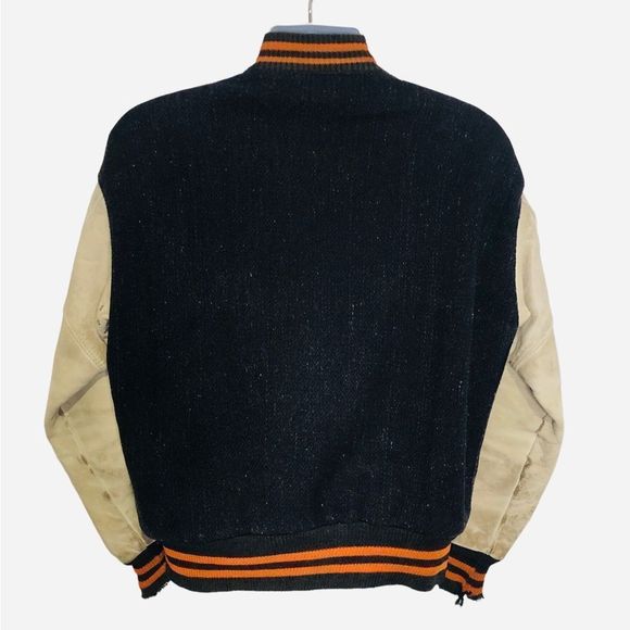Vintage 50s Fox River Gloves Garment Co. Leather Letterman’s Varsity Jacket Coat - Picture 6 of 15